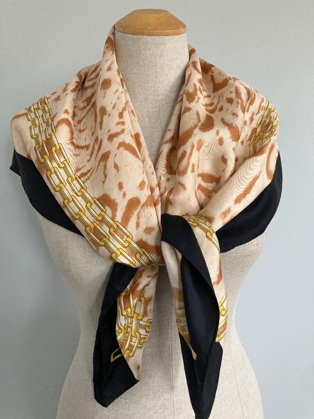Aspinal of London Luxury Silk Scarf, Made in Italy, Large 34"